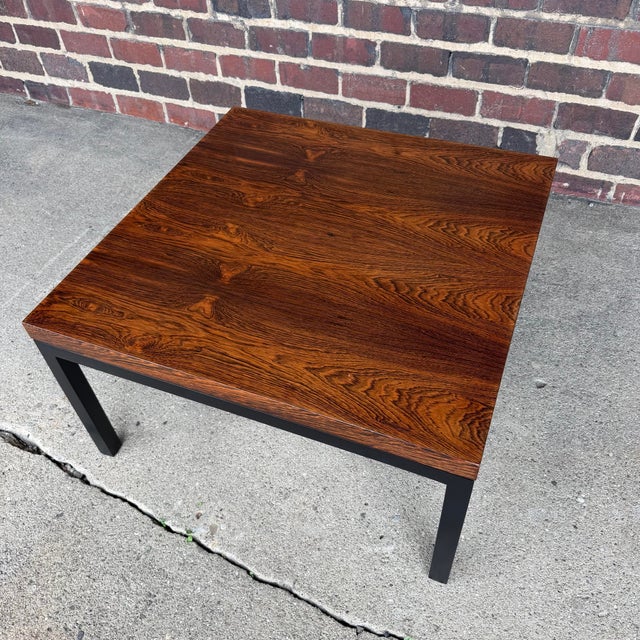 Stunning, newly restored Milo Baughman for Thayer Coggin Rosewood coffee table with expertly refinished wood top and...