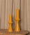Set of 2 lanco yellow ceramic candleholders by simone & marcel dimensions: short: ø 11 x h 31 cm. Tall: ø 11 x h 41 cm....