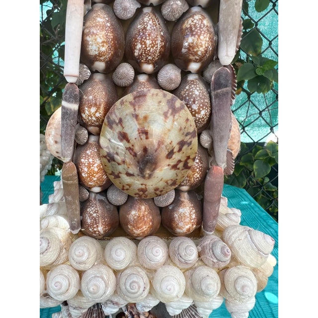 21st Century Christa's South Seashells Shell Encrusted Obelisks - a Pair For Sale In West Palm - Image 6 of 12