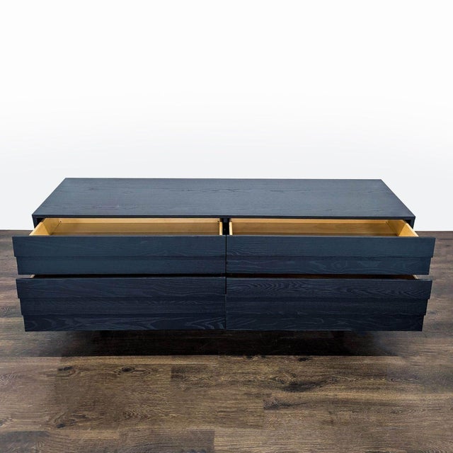 Wood Blu Dot Lap Modern Black 6-Drawer Dresser With Sleek Horizontal Design, Attributed For Sale - Image 7 of 12