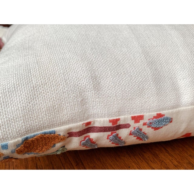 Custom Pillows in Jane Churchill Chintal Embroidered Fabric - A Pair For Sale - Image 12 of 13