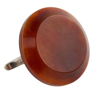 Vintage Three-Finger Ring in Silver and Carnelian, 2000s For Sale