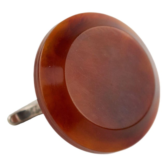 Vintage Three-Finger Ring in Silver and Carnelian, 2000s For Sale