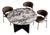 Round Dining Table in Calacatta Viola Marble and Smoked Oak by Lebanto For Sale