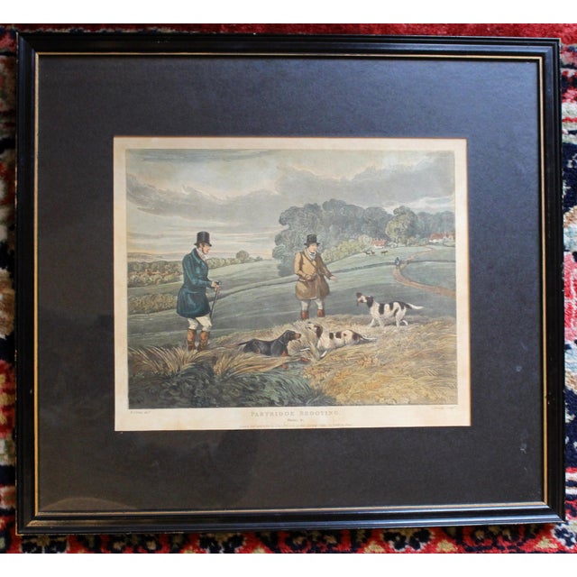 Plate 1 & Plate 4 aquatints from "Partridge Shooting" 1835, London. Painted by Henry Alkin & engraved by Charles Bentley....