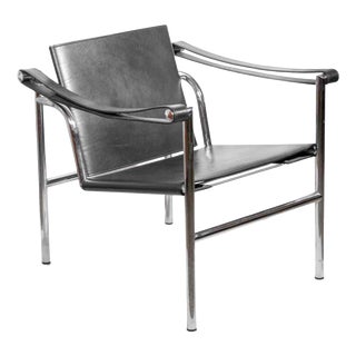 Vintage LC1 Chair in Leather and Steel by Le Corbusier, Italy, 1970s For Sale