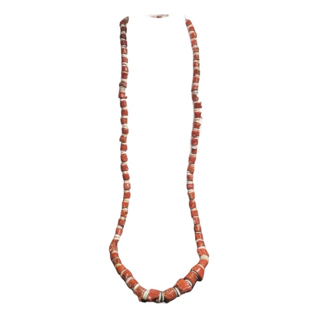 Early 20th Century Large Heishi Shell Necklace. For Sale