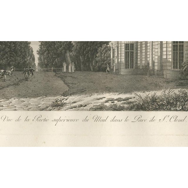 Paper Louis-Pierre Baltard, Upper Mall Avenue in the Park of Saint-Cloud, 1803, Engraving For Sale - Image 7 of 9