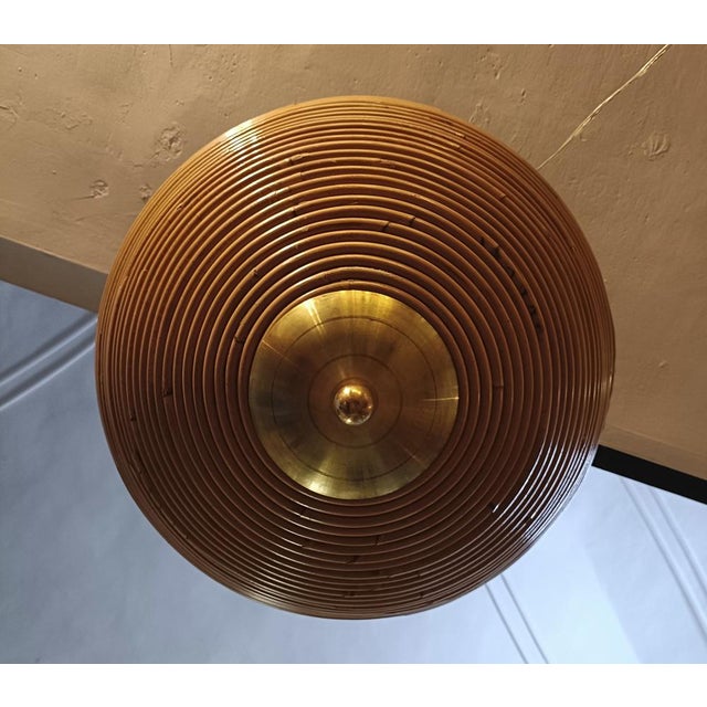 Bamboo and Rattan Pendant Light, Italy, 1970s For Sale - Image 4 of 8