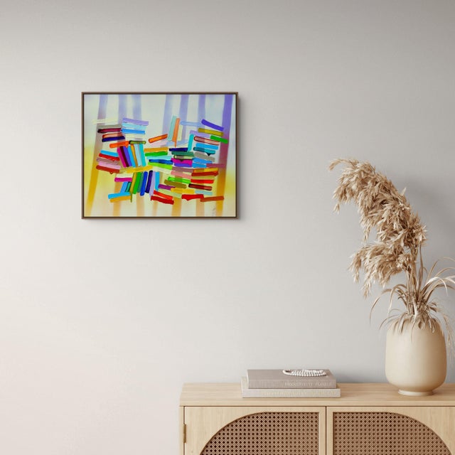 Abstract Contemporary Abstract Acrylic on Montval Paper "Badly, Madly, Gladly" by Martina Nehrling For Sale - Image 3 of 5