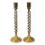 Vintage Barley Twist Brass Tall Candlesticks For Sale