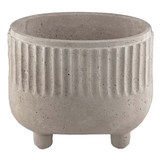 Travertine Crenature Vase by Nina Magon For Sale