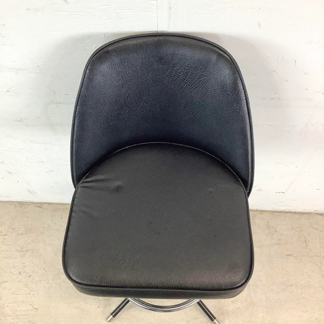 Plastic Mid-Century Swivel Barstool For Sale - Image 7 of 12