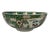 Emerald Vintage Oriental Imari Emerald Green Flora Landscape Porcelain Bowl Art For Sale - Image 8 of 9