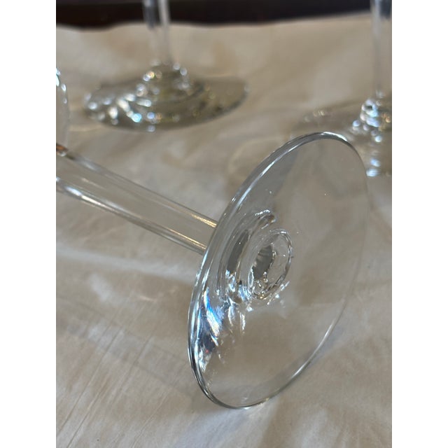 Mid-Century Modern Vintage Cut Crystal Martini Glasses - Set of 4 For Sale - Image 3 of 5
