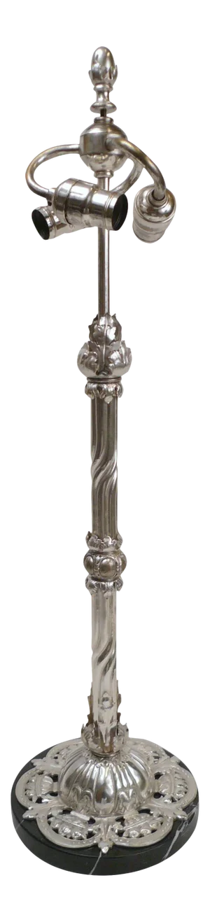 Silvered Bronze Arts & Crafts Table Lamp
