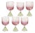 Calypso Wine Glass in Pink-Green by Serena Confalonieri, Set of 6 For Sale