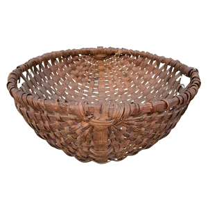 Large 19th Century American Spale Gathering Basket.