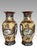 Japanese Vintage Yellow, White and Black Satsuma Enamelled Porcelain Vases, a Pair, Signed For Sale - Image 3 of 10