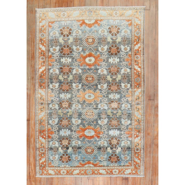American Antique Persian Senneh Rug For Sale - Image 3 of 7