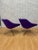 Purple Mid Century Modern Overman Style Iris Swivel Pod Chairs by Allermuir - Pair For Sale - Image 8 of 10