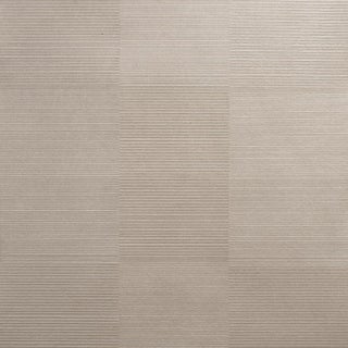 SAMPLE - Schumacher x Patterson Flynn Quinton Offset Rib Wallcovering Wallpaper In Platinum For Sale
