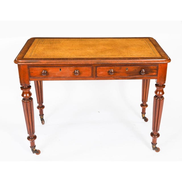 Antique Victorian Partners Desk, 1800s For Sale - Image 3 of 18