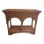 Vintage Arched Wicker Coastal Regency Console Table For Sale