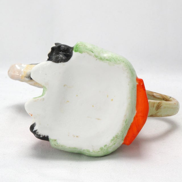 Orange Schaffer & Vater Seated Billy Goat Creamer Germany 1920s For Sale - Image 8 of 8