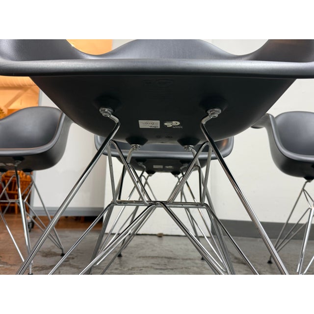Charles & Ray Eames for Vitra Eames Plastic Dar Armchair, Set of Four For Sale - Image 9 of 12