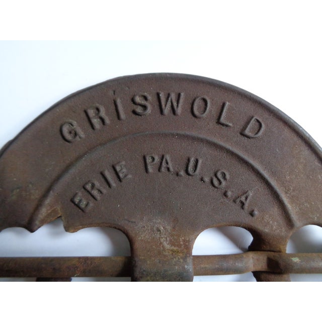 Vintage Griswold Rustic Cast Iron Stove Damper Chairish