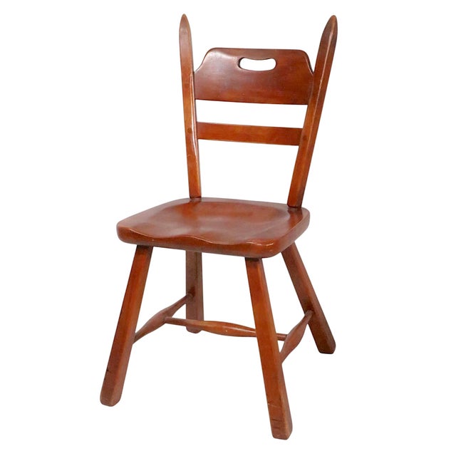 Farmhouse Set of Six Herman DeVries Cushman Colonial Dining Chairs With Early Metal Tag For Sale - Image 3 of 17