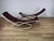 Set of Italian Painted Iron and Leather Deckchairs, 1950s For Sale - Image 4 of 9