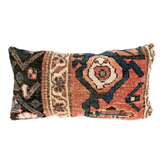 19th Custom Made Antique Lumbar Malayer Pillow 14.5" W For Sale