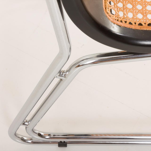 Mid-Century Modern Italian Cantilever Chair with Vienna Straw, 1970s For Sale - Image 3 of 17