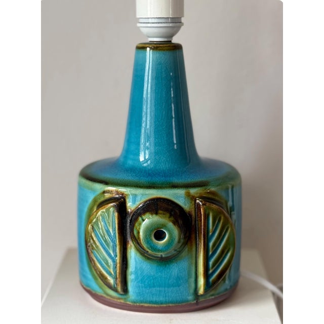 Danish vintage, ceramic table lamp/lamp designed by Einar Johansen for Søholm stentøj denmark, handmade in the 1960s....