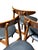 Black Vintage Set of 4 Greta Dining Chairs in Teak Wood and Black Leather For Sale - Image 8 of 9
