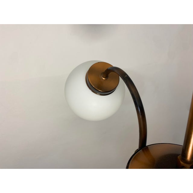 Vintage Mid-Century 3-Light Opaline Glass Chandelier from Kaj, Former Yugoslavia, 1970s For Sale - Image 6 of 11