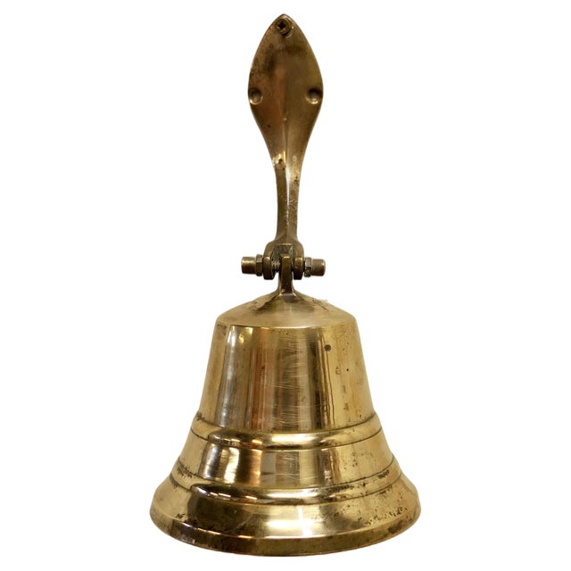 Wall Hanging Door Bell in Brass, 1920 For Sale