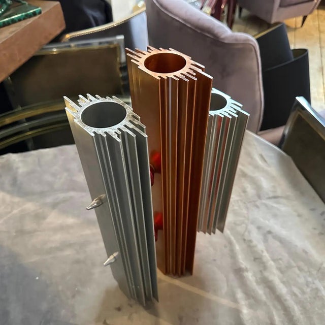 1980s 1980s Post Modern Aluminum Italian Sculpture For Sale - Image 5 of 12