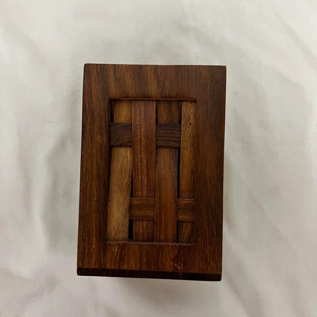 Rosewood Woven Desk Pencil Holder/ Brush Pot For Sale - Image 4 of 6