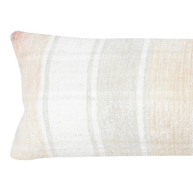 Add a touch of history and warmth to your space with this vintage handmade natural hemp kilim cushion cover. Crafted from...