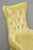 Vintage French Hollywood Regency Yellow Tufted Drape Carved Side Chairs - A Pair For Sale - Image 13 of 16