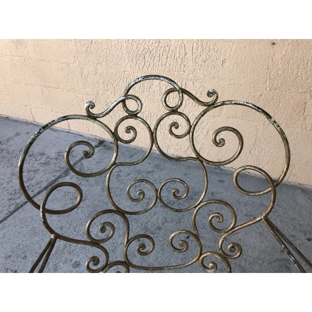 Metal 1940s Vintage Spanish Hand Forged Iron Armchairs - Set of 4 For Sale - Image 7 of 12