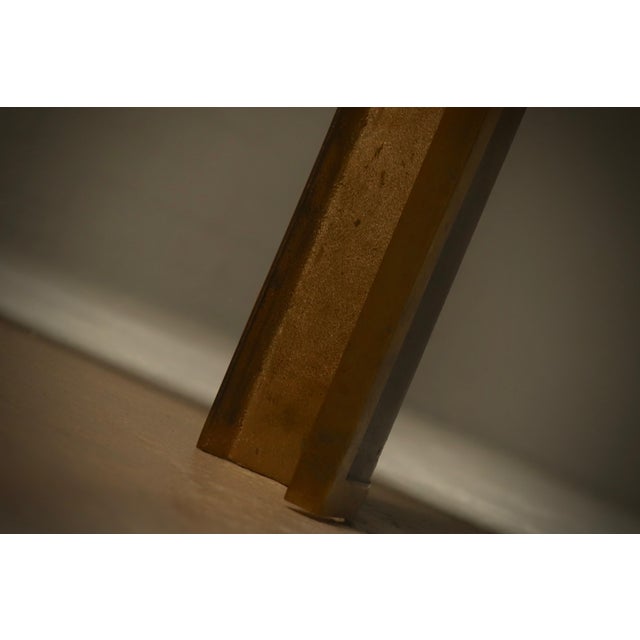 Brutalist Cast Bronze Side Table by Peter Van Heeck, 1970s For Sale - Image 4 of 9
