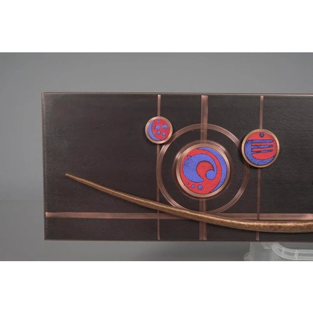 Large Handmade Copper Wall Panel, 1960s-1970s For Sale - Image 6 of 11