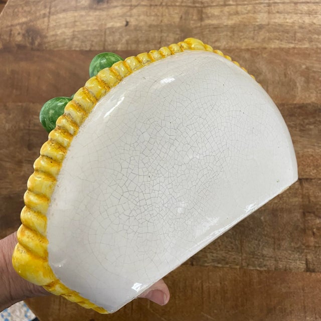 Mid 20th Century Vintage Mid to Late Twentieth Century Colorful Majolica Style Horchow Frog With Pillow Figurine For Sale - Image 5 of 8