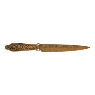 Marshall Field & Co. Antique Viking Bronze Letter Opener, Circa 1910 For Sale