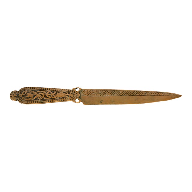 Marshall Field & Co. Antique Viking Bronze Letter Opener, Circa 1910 For Sale
