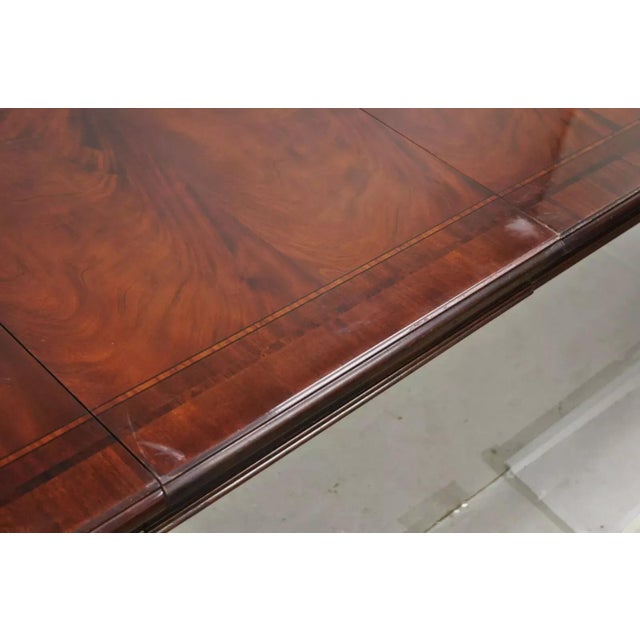 Bernhardt Centennial Georgian Chippendale Mahogany Dining Table With 2 Leaves For Sale - Image 11 of 12